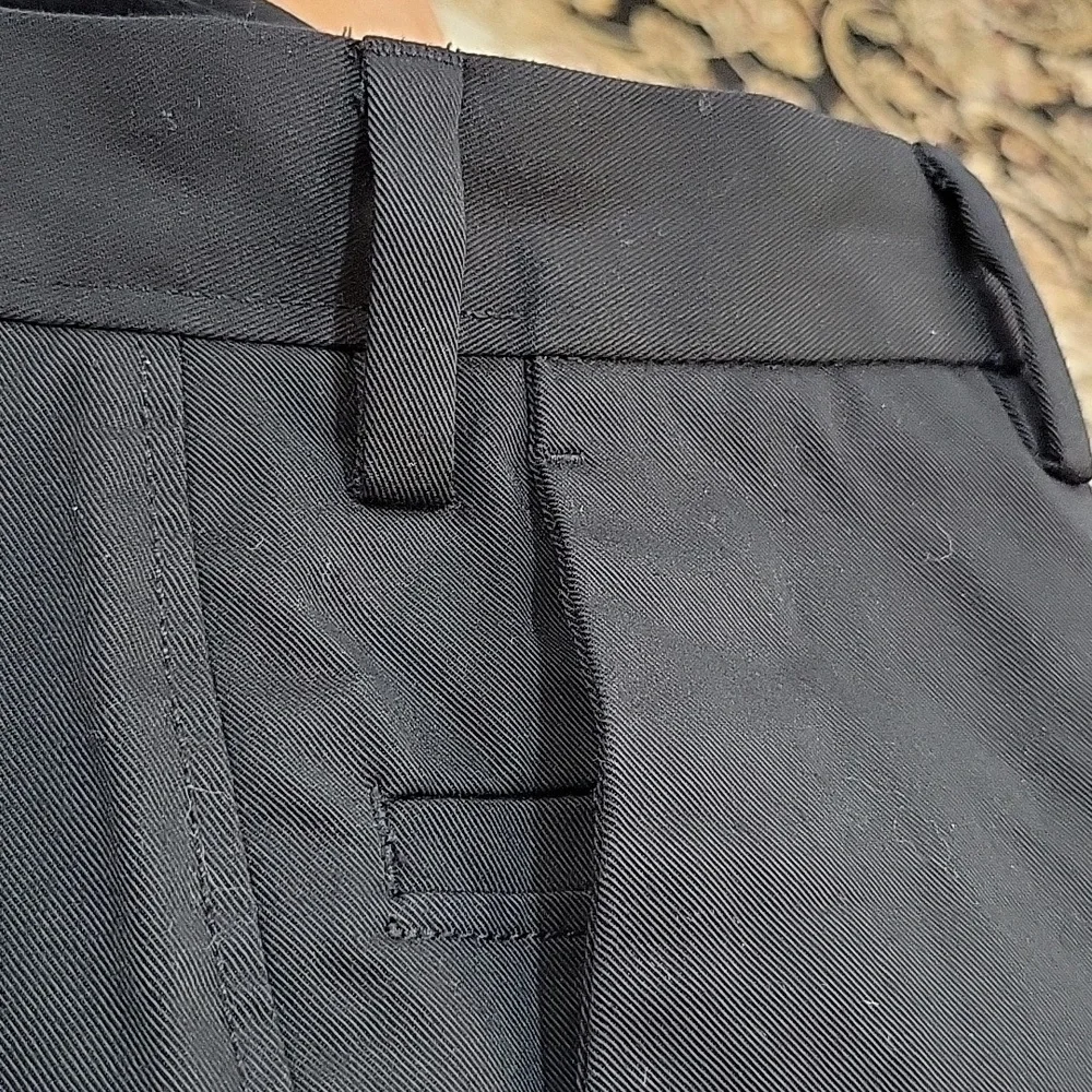 Nautica Clipper relax fit flat front black dress pants 38x27 NEW w/tag